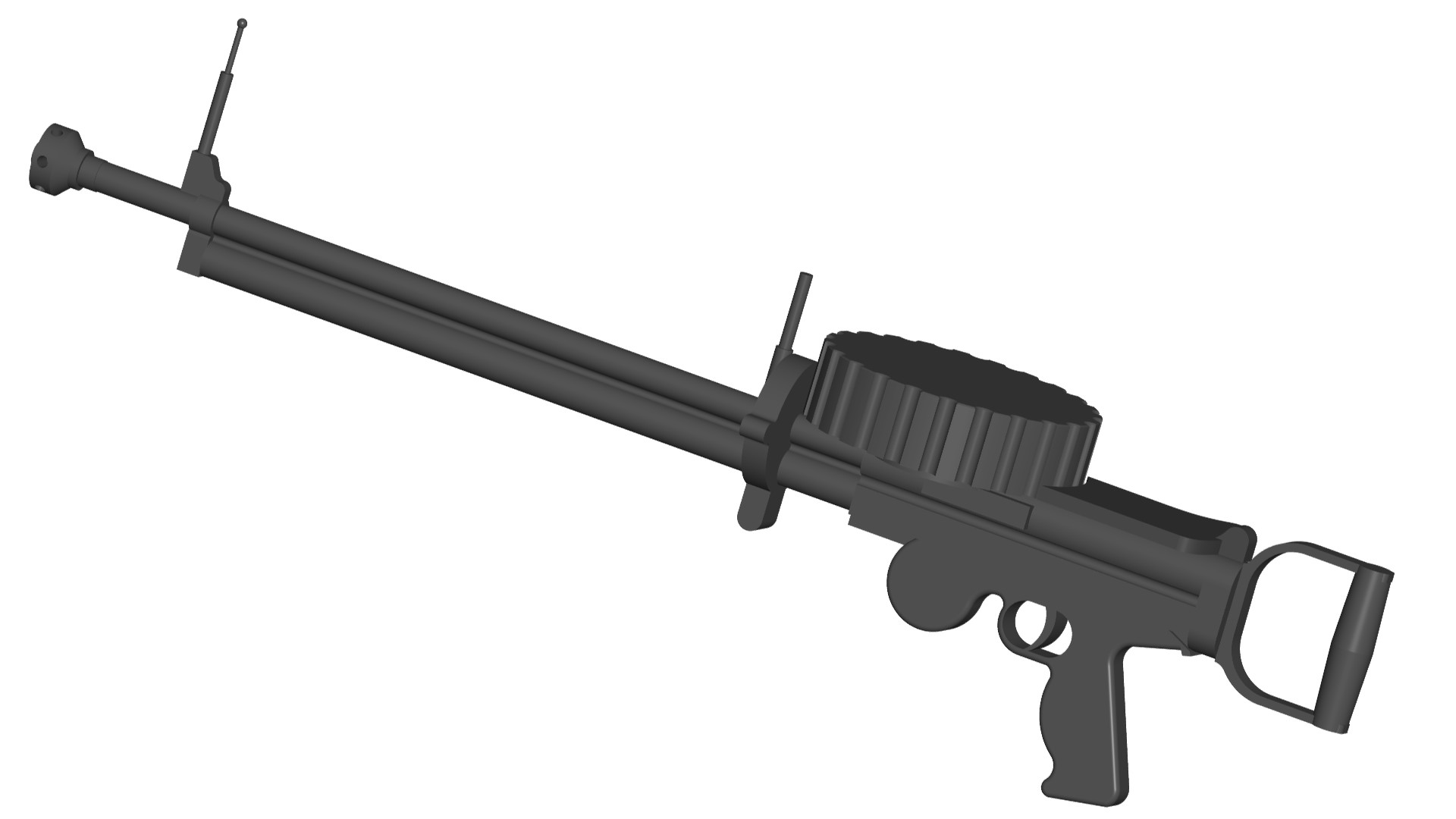 3D Printable Lewis Gun