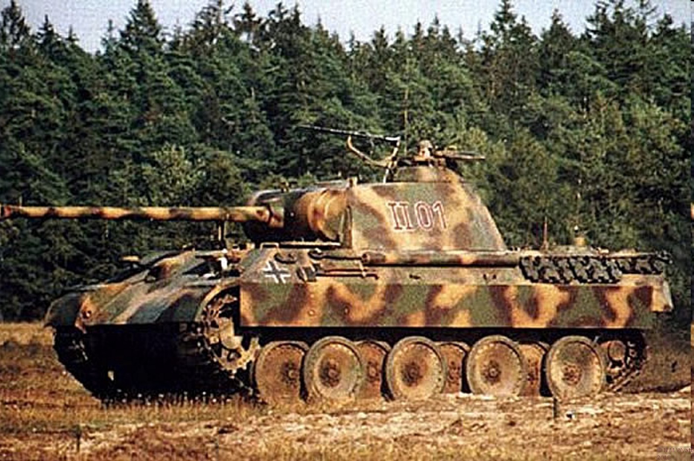 Contemporary WW2 colour photo of a Panther Tank