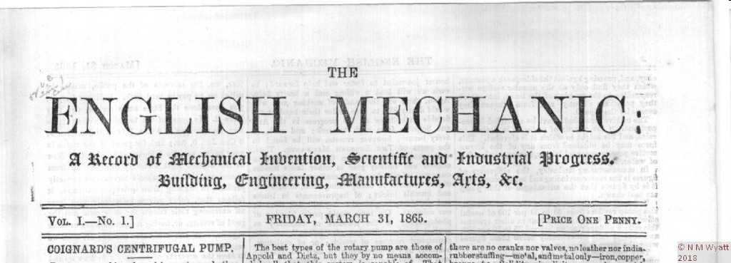 The English Mechanic, March 31 1865